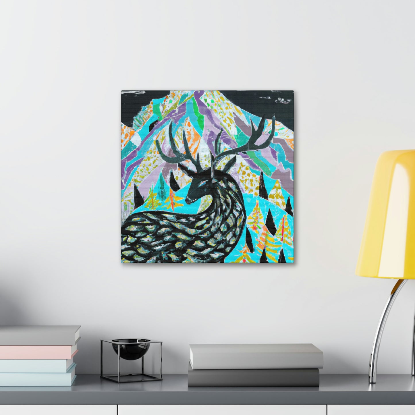 "Deer In Splendor Glowing" - Canvas