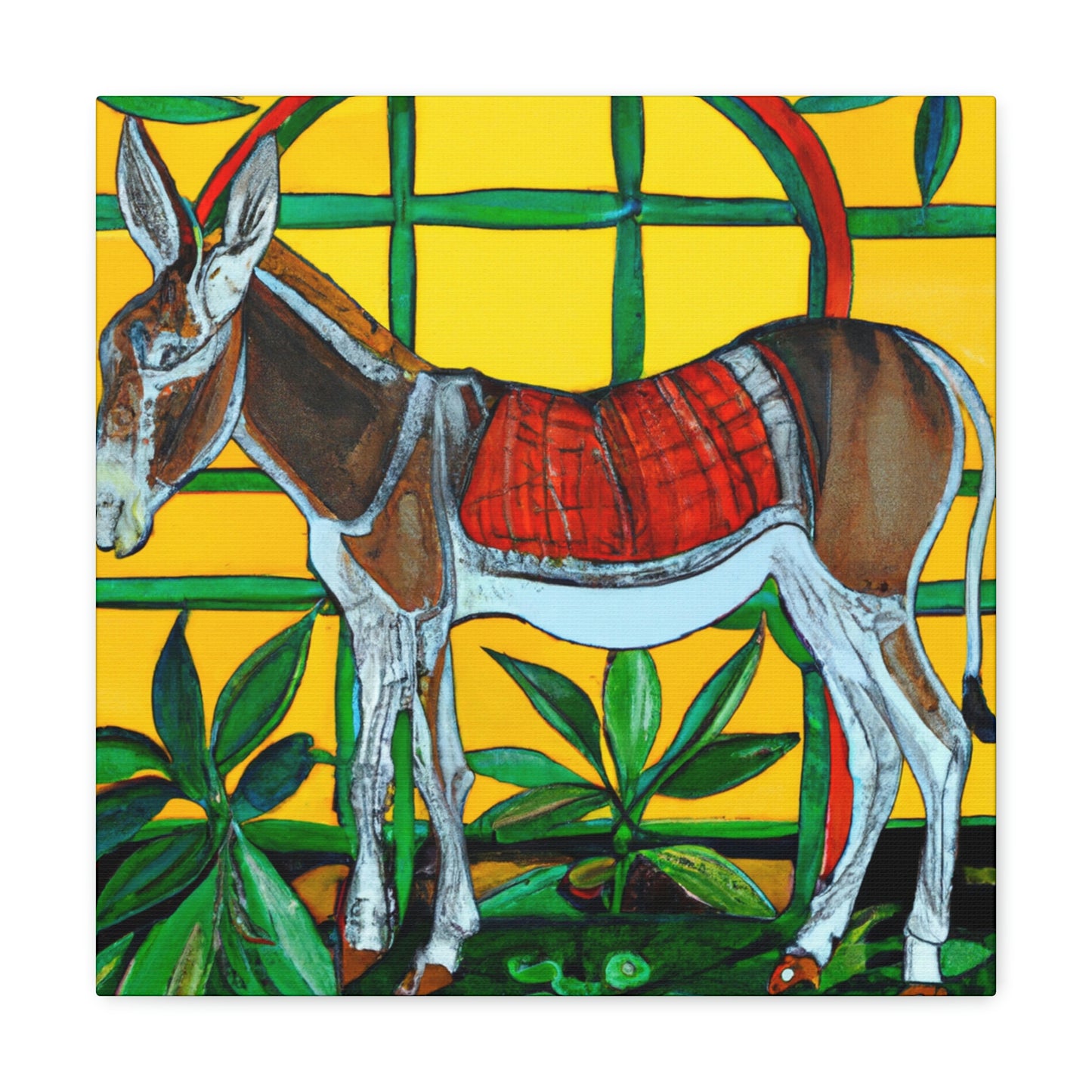 "Donkey in Art Nouveau" - Canvas