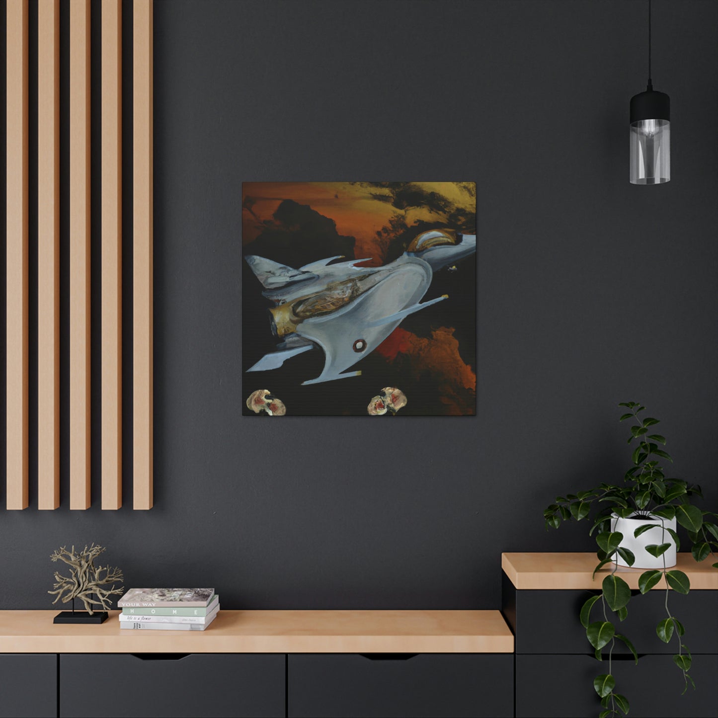 "Jet Fighter Dreamscape" - Canvas