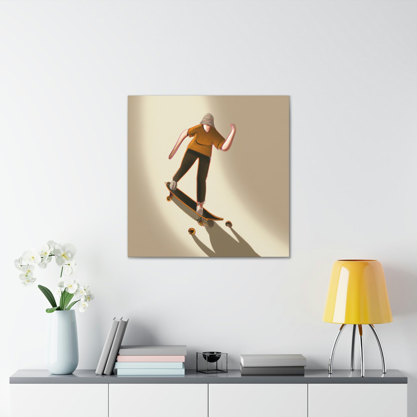 Skateboarding Abstract Minimalism - Canvas