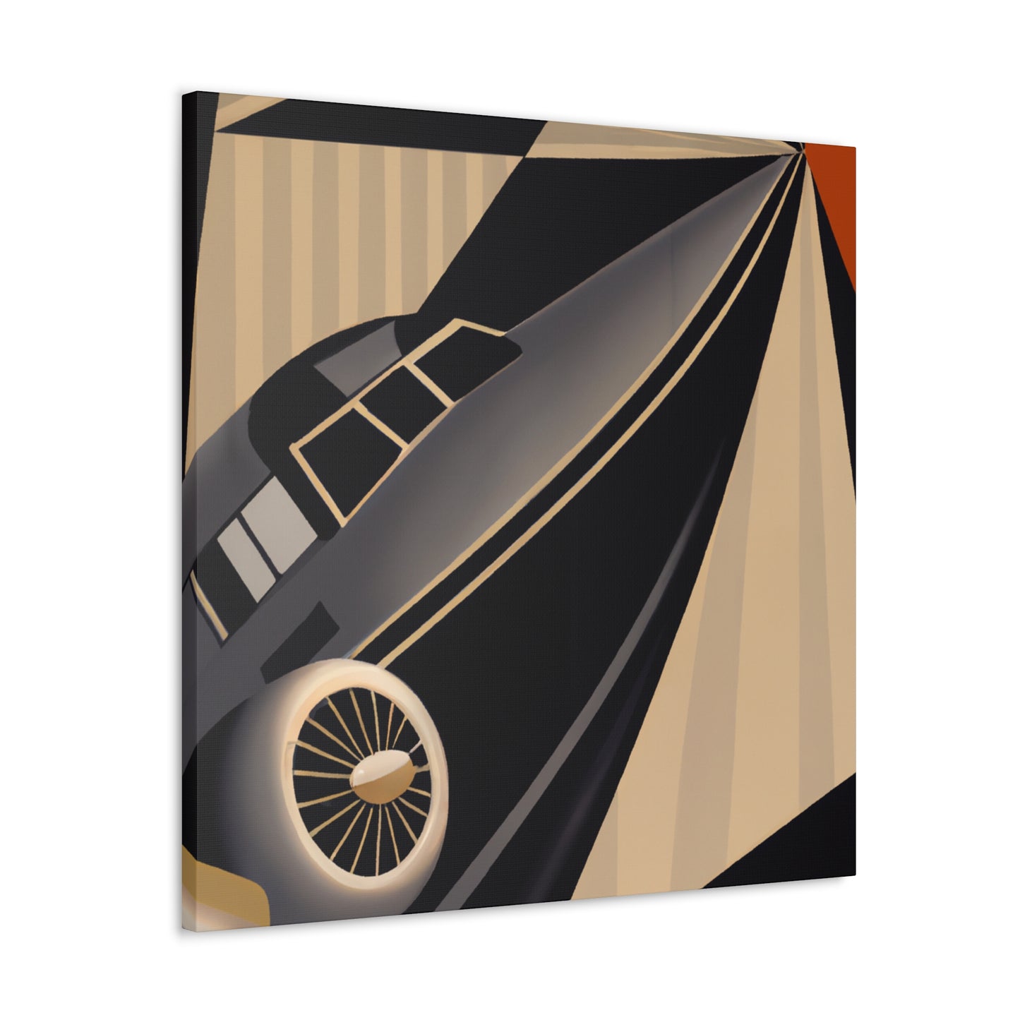 "Vintage Airplane Soaring" - Canvas