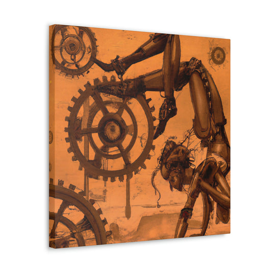 "Yoga In Steampunk Age" - Canvas