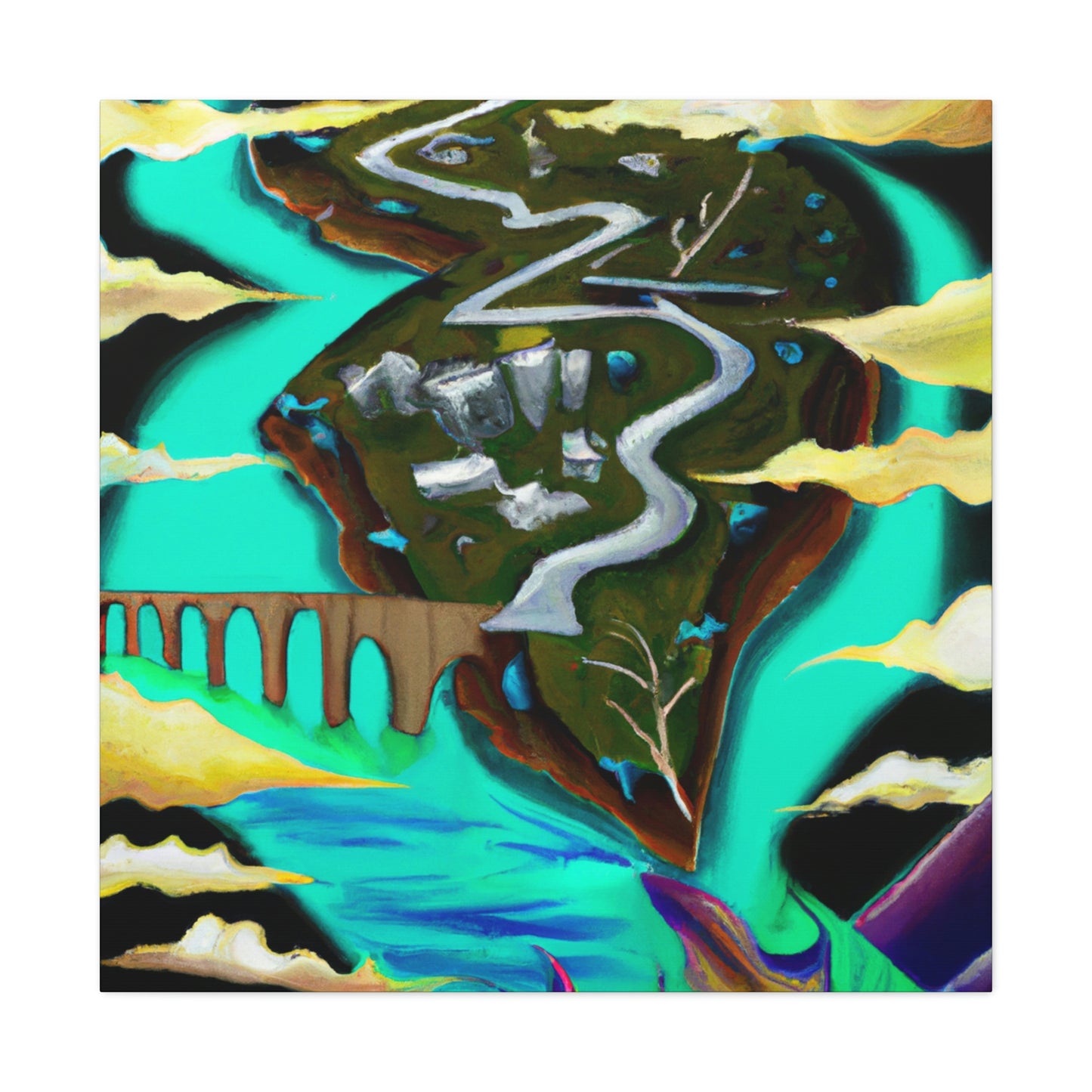 River's Surreal Journey - Canvas