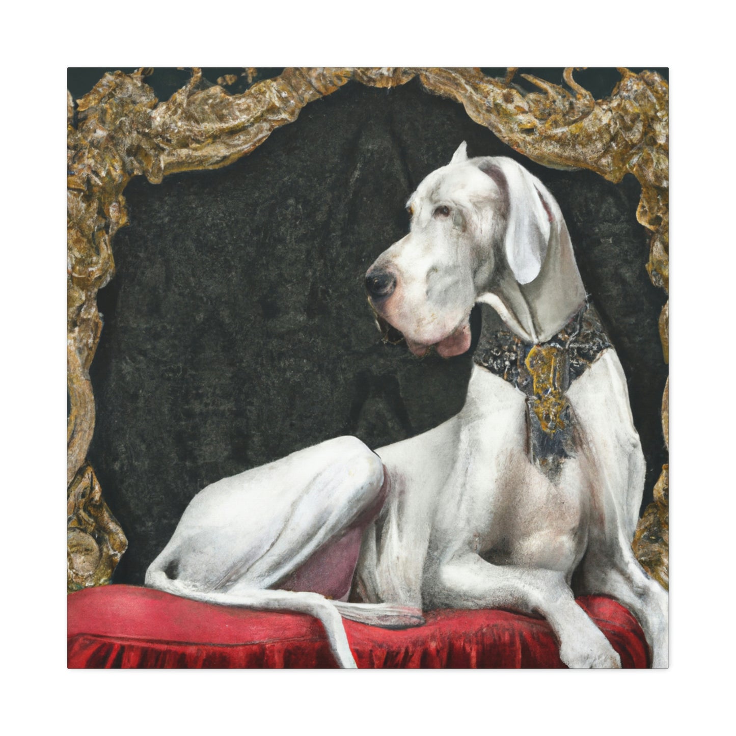 Great Dane in Rococo - Canvas