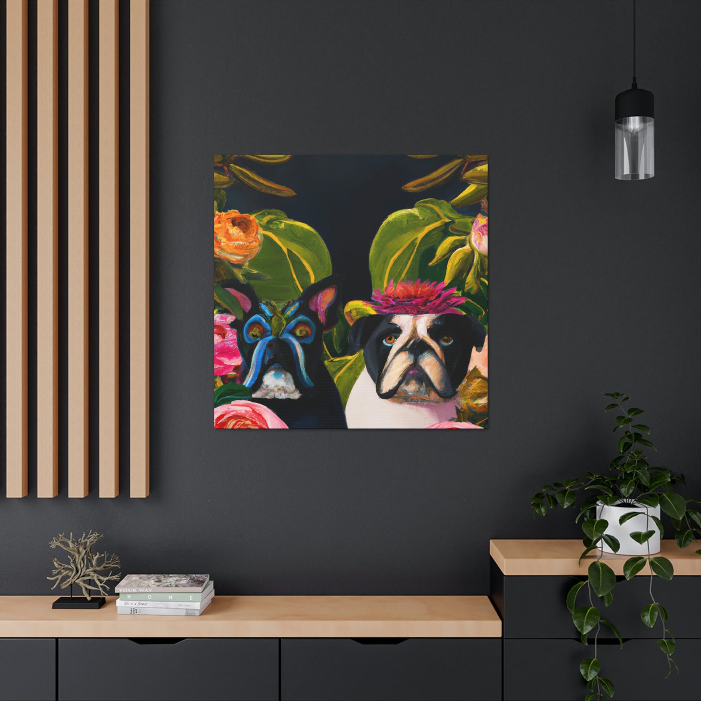 English Bulldog Triumphant - Canvas