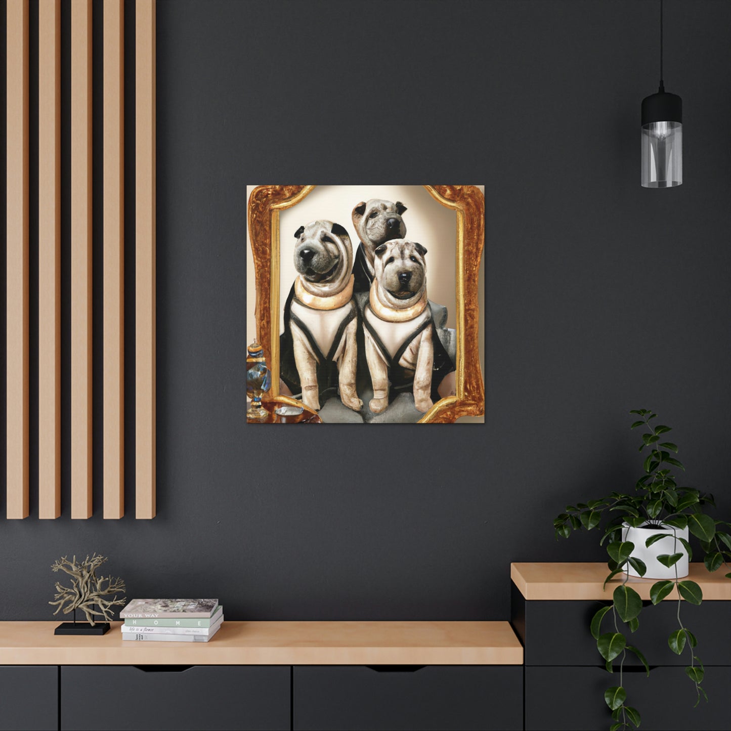 "Shar Pei's Golden Shine" - Canvas