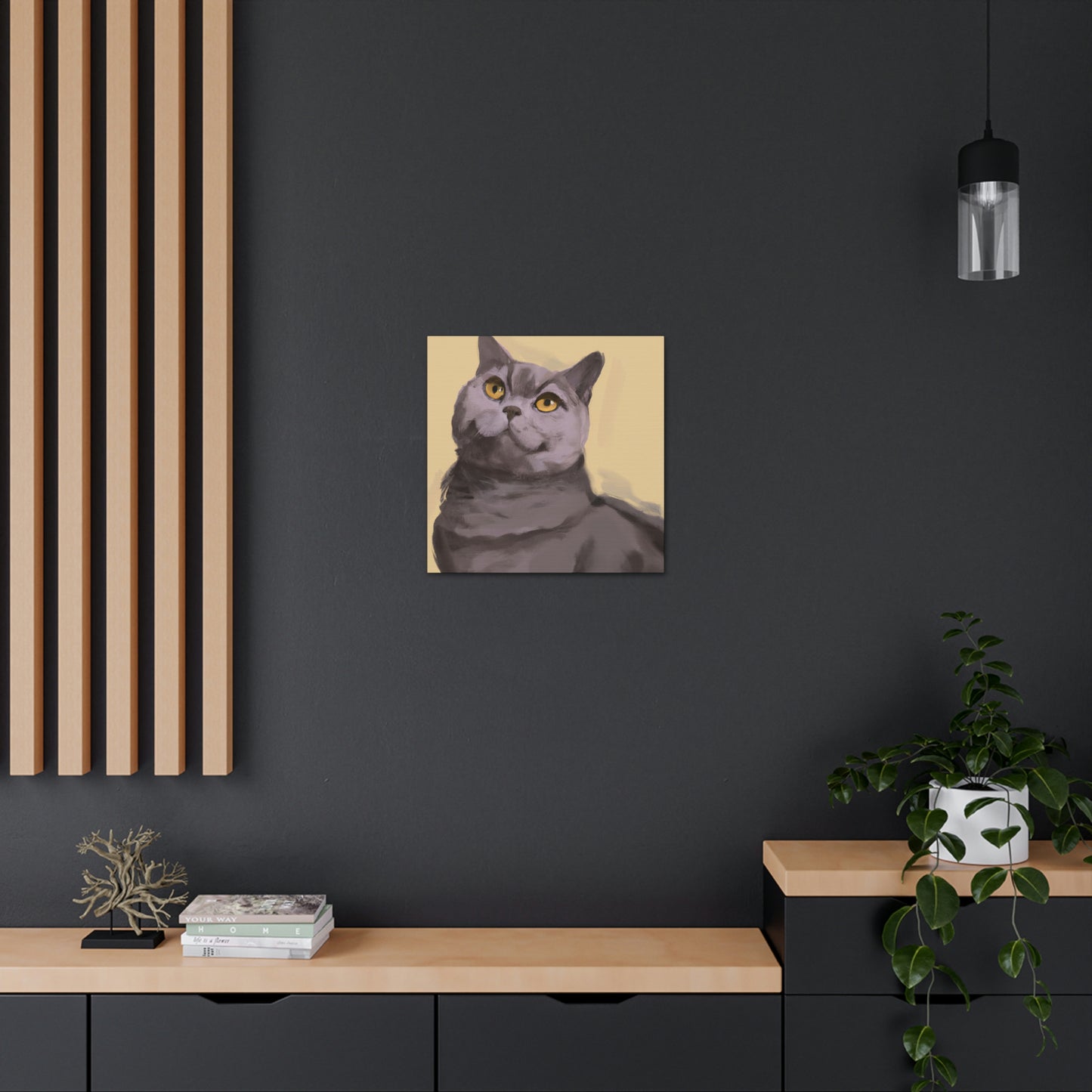 "Cat of Minimalism" - Canvas