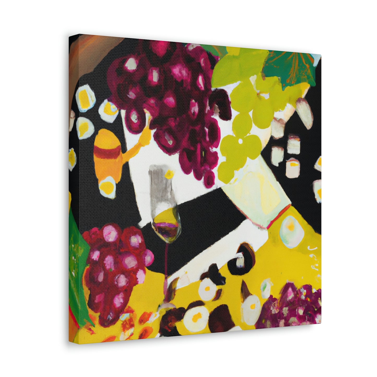 Cheese and Grapes Abstraction - Canvas