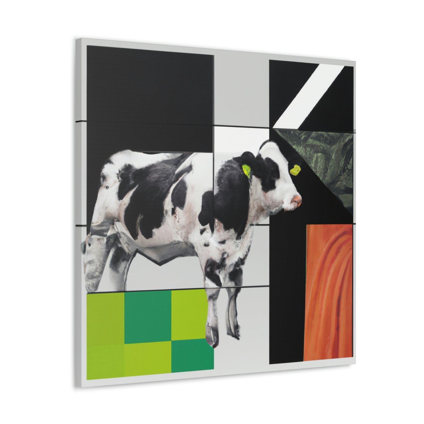 Cow's Lifelike Lament - Canvas