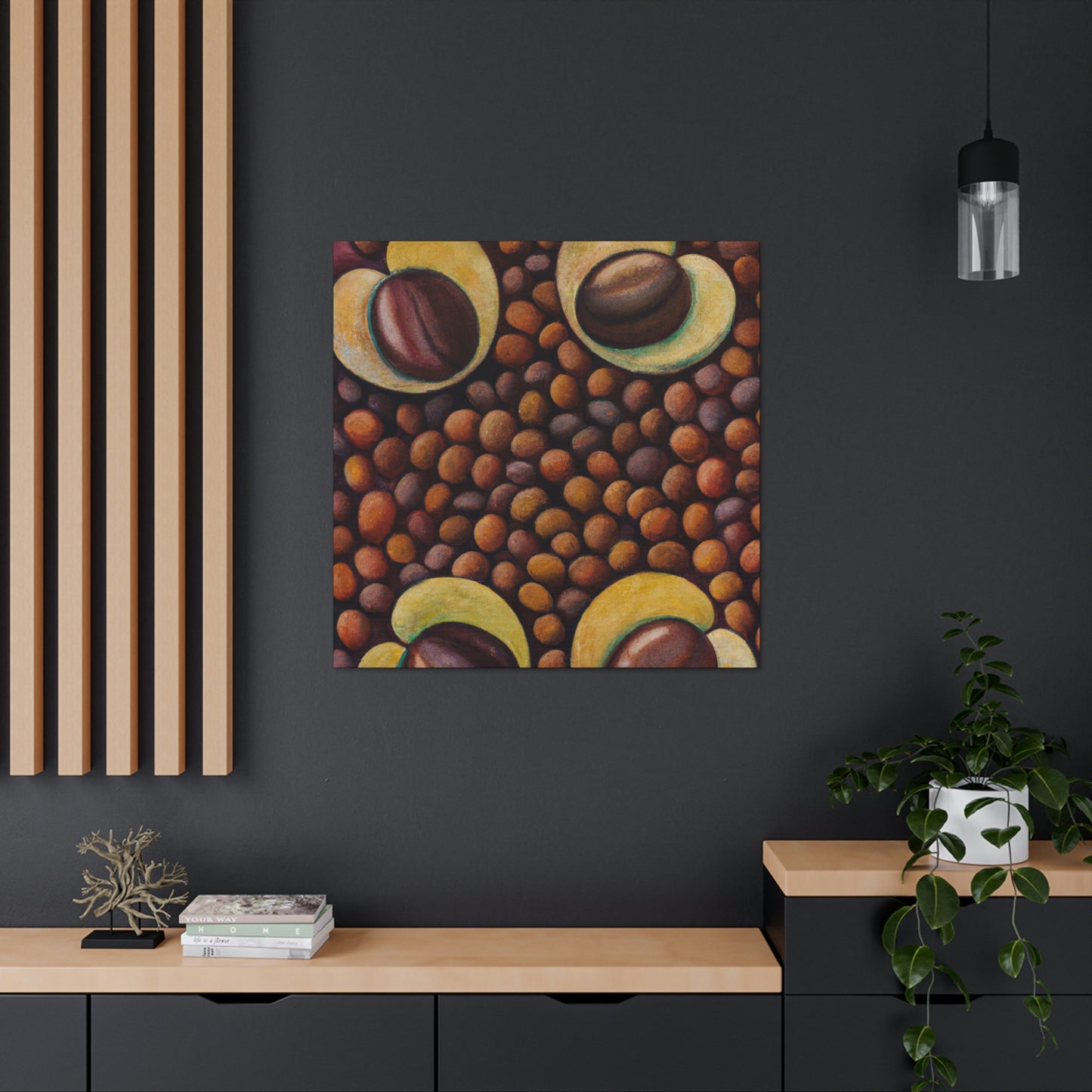 "Coffee Bean Harvesting" - Canvas