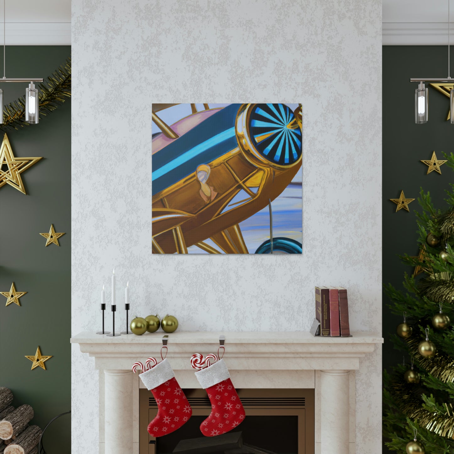 Vintage Airplane Fantasy - Canvas