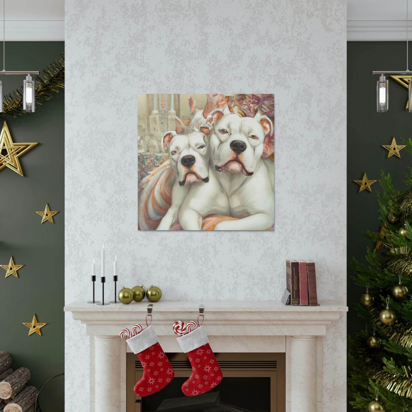 "American Bulldog Glamour". - Canvas