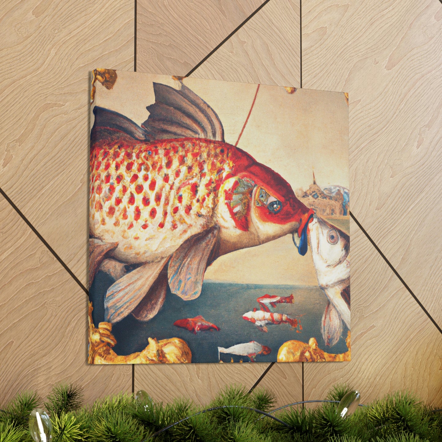 School of Fish Swimming - Canvas