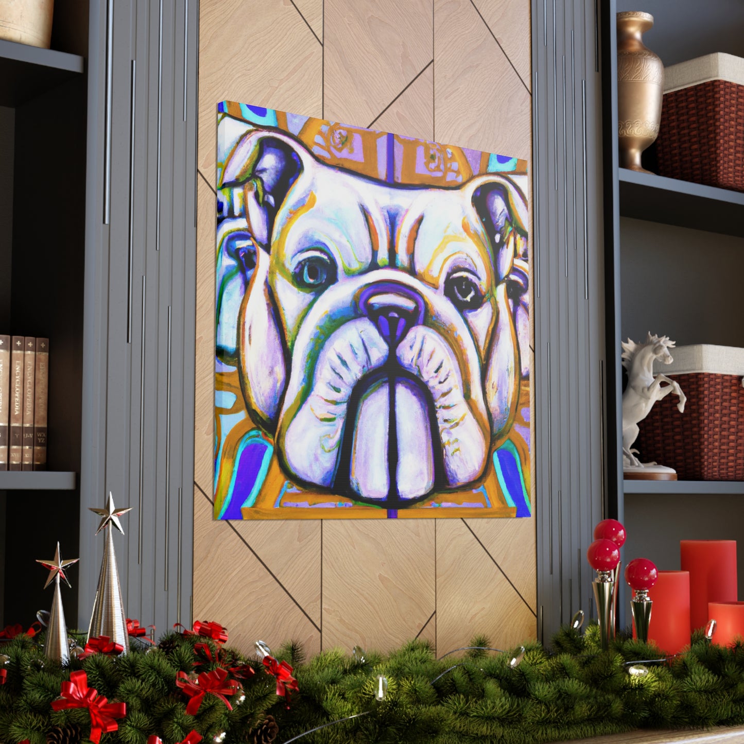 "Bulldog's Deco Dream" - Canvas