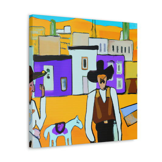 "Fearsome Frontier Townscape" - Canvas