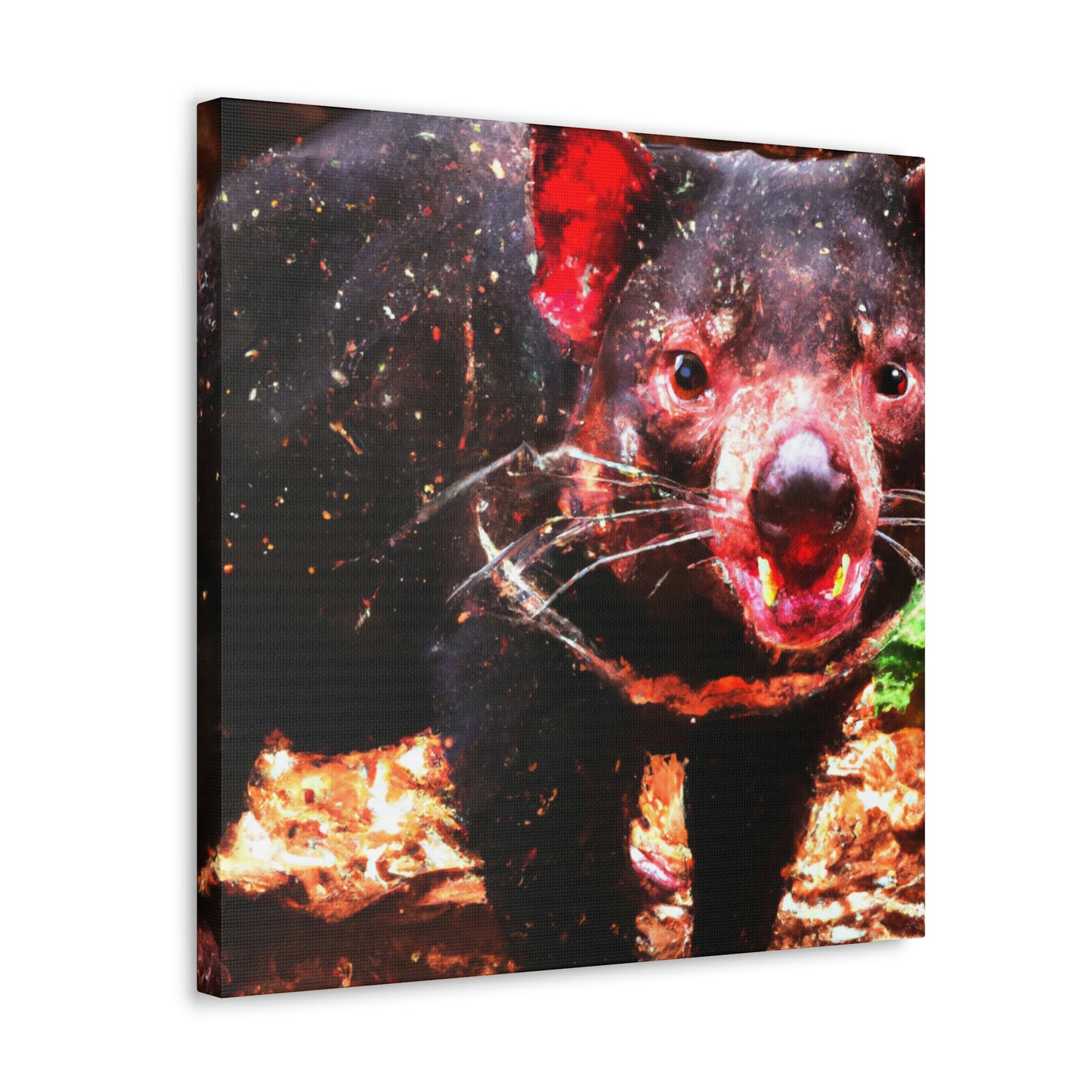 "Tasmanian Devil Pointillism" - Canvas