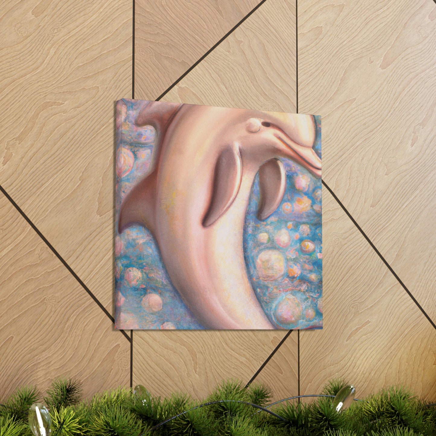 "Dolphin Dance Deco" - Canvas