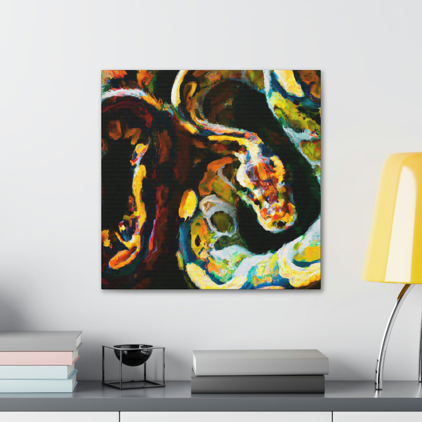 "Ball Python Reflection 1940" - Canvas