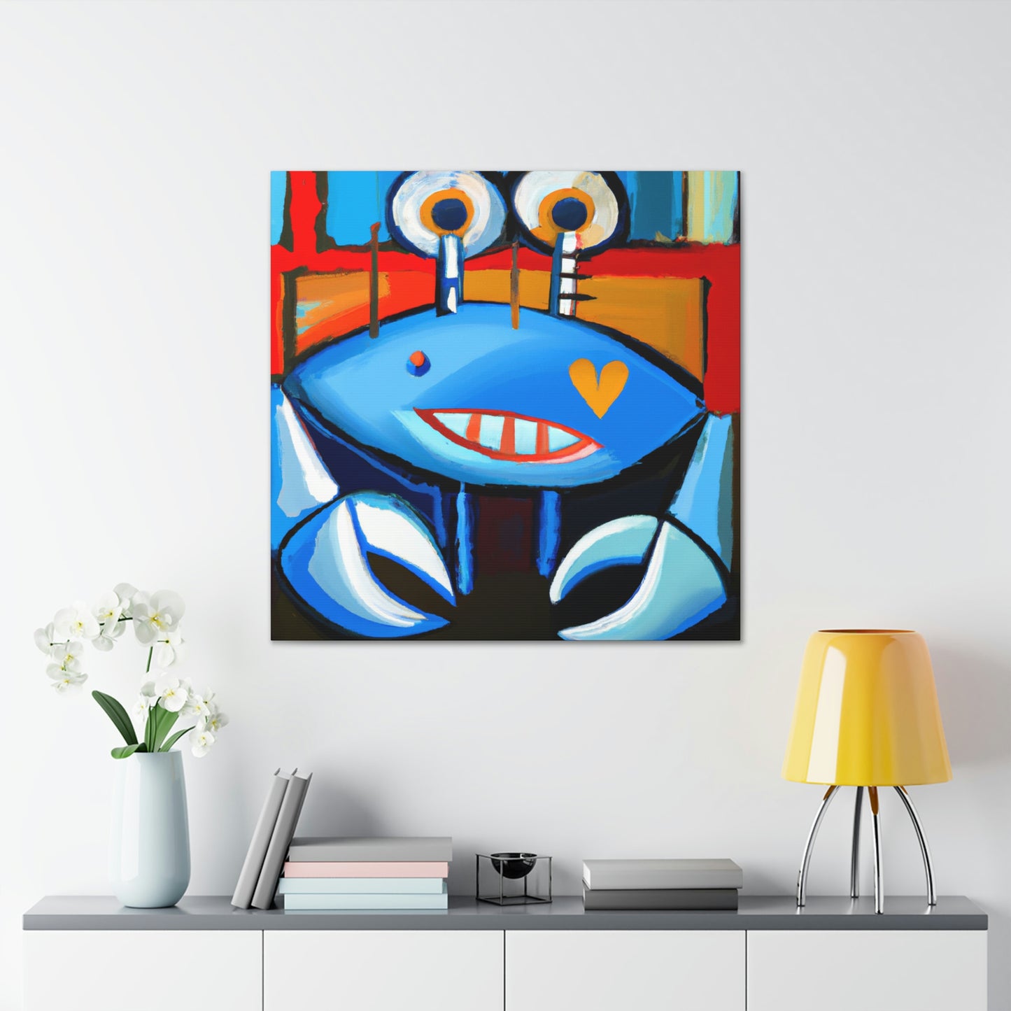 Crab in Abstract Art - Canvas