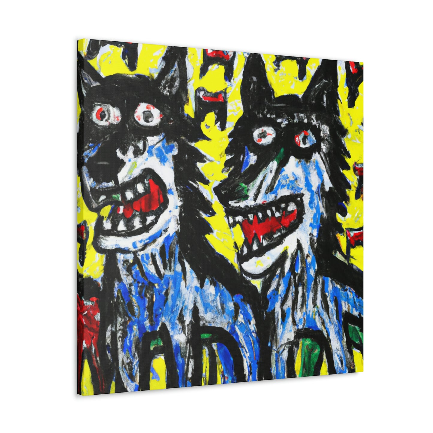 "Wolves in Moonlight" - Canvas