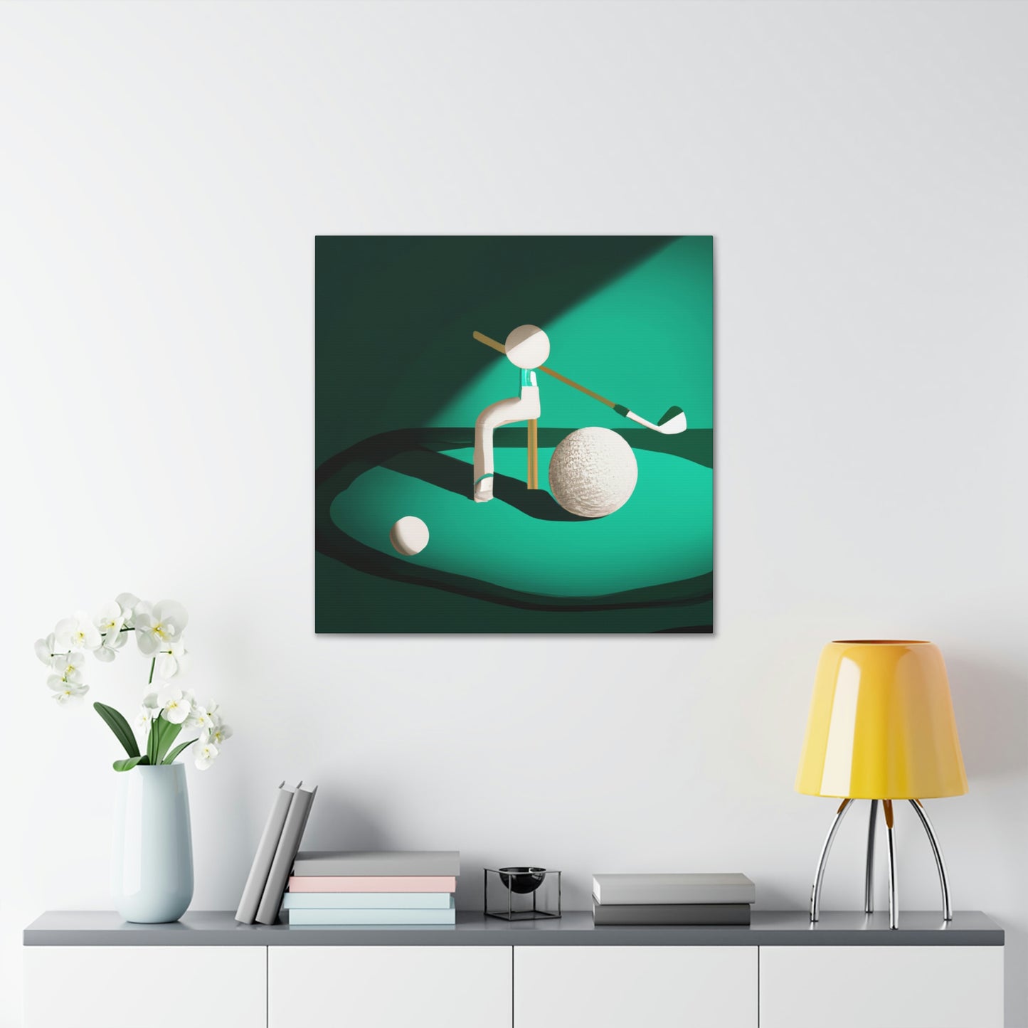 Golfing In Minimalism - Canvas