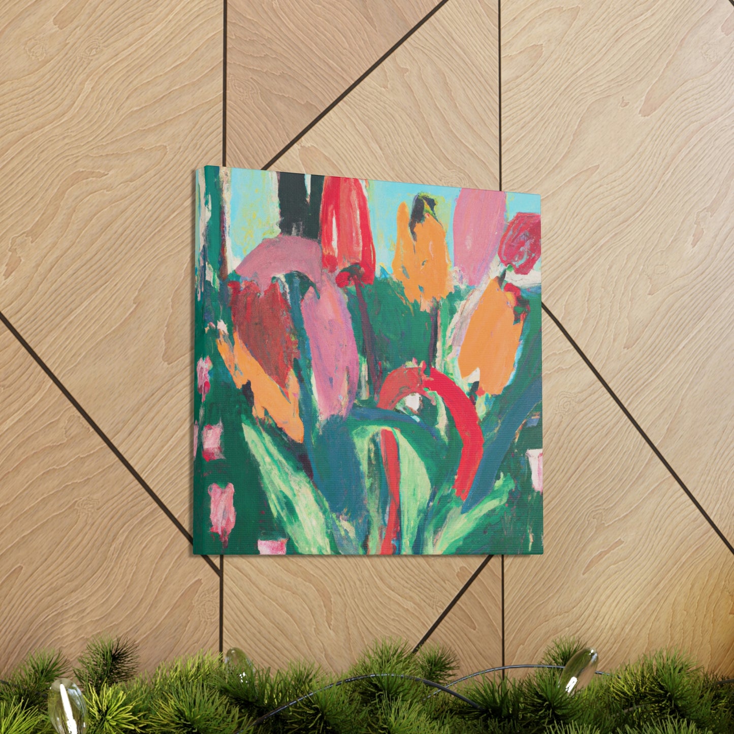 Tulip Symphony in Red - Canvas