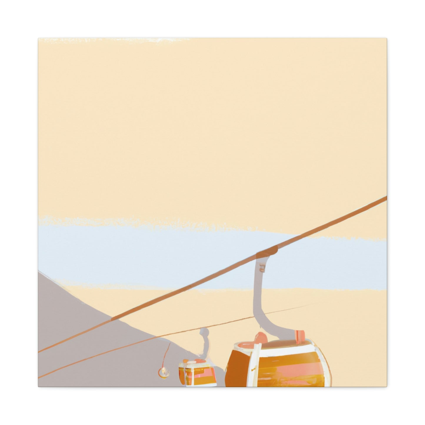 "Cable Car Minimalism" - Canvas