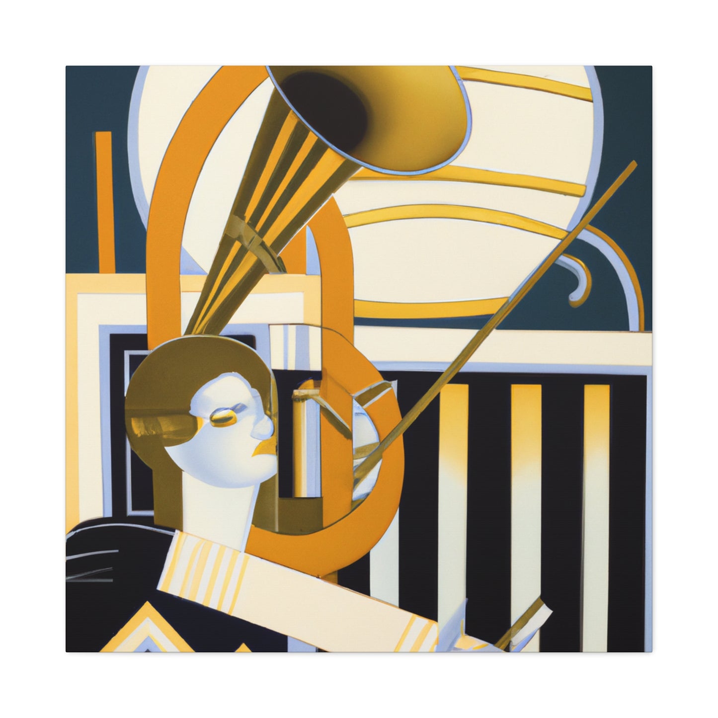 "Tuned Deco Trumpet" - Canvas