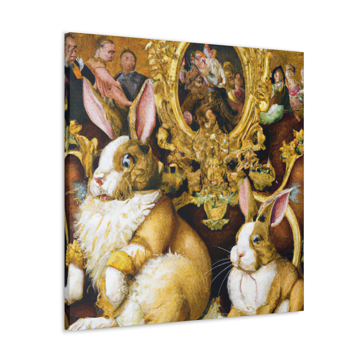 "Rabbits in Baroque Splendor" - Canvas