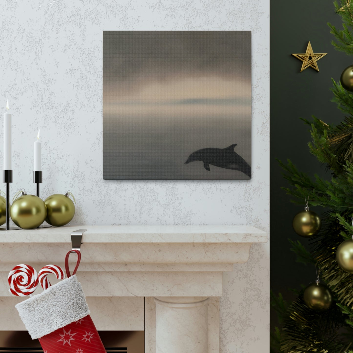 Dolphins in Neoclassicism - Canvas