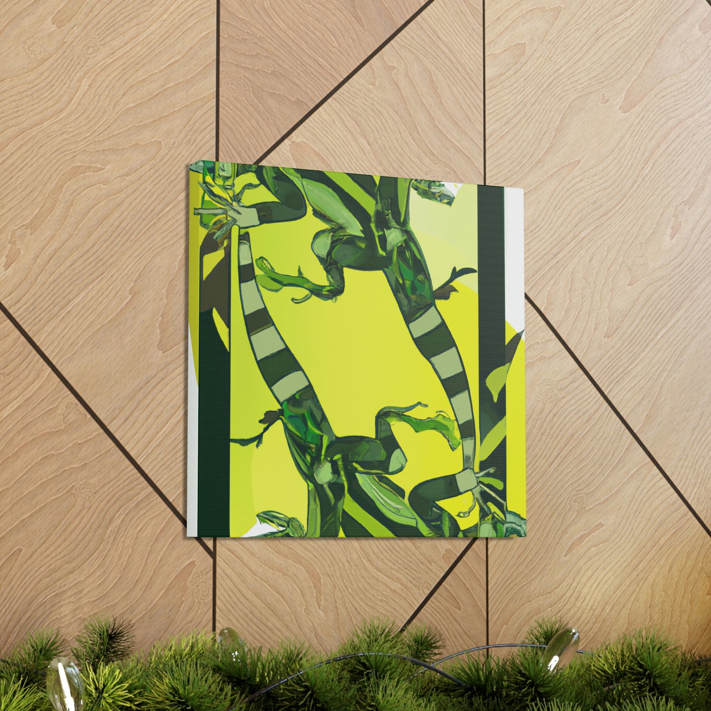 "Iguanas in Art Deco" - Canvas