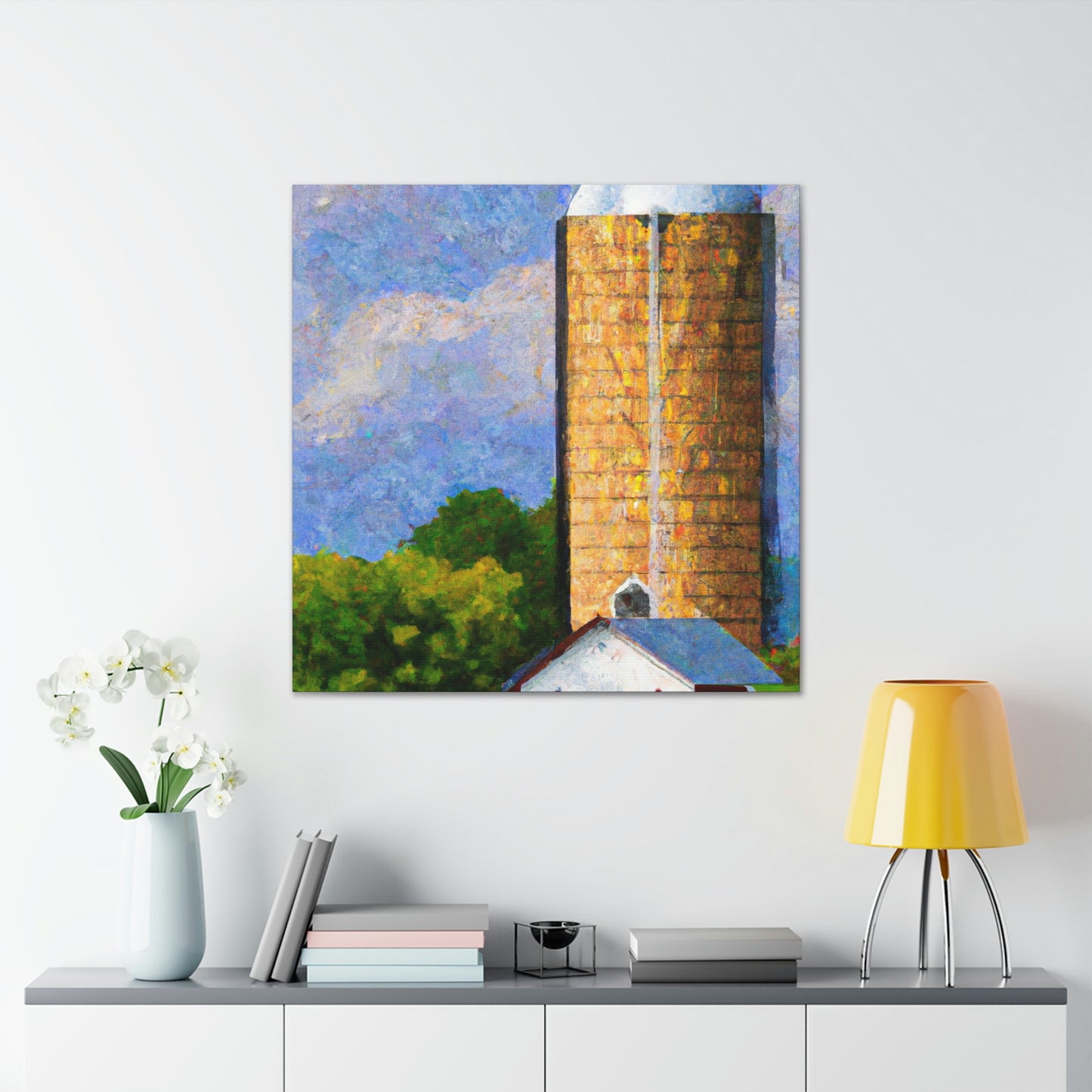 Silo in Pointillism - Canvas