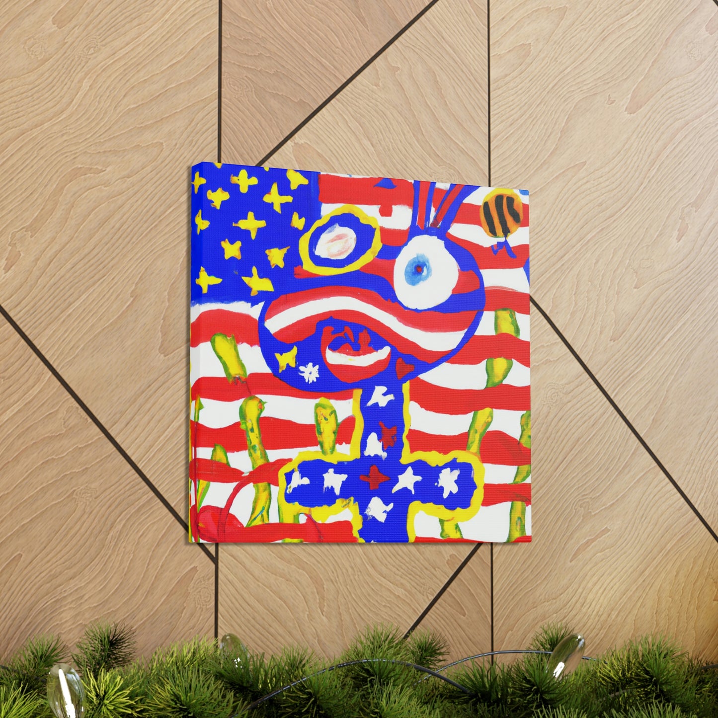 "Stars and Stripes Elegance" - Canvas