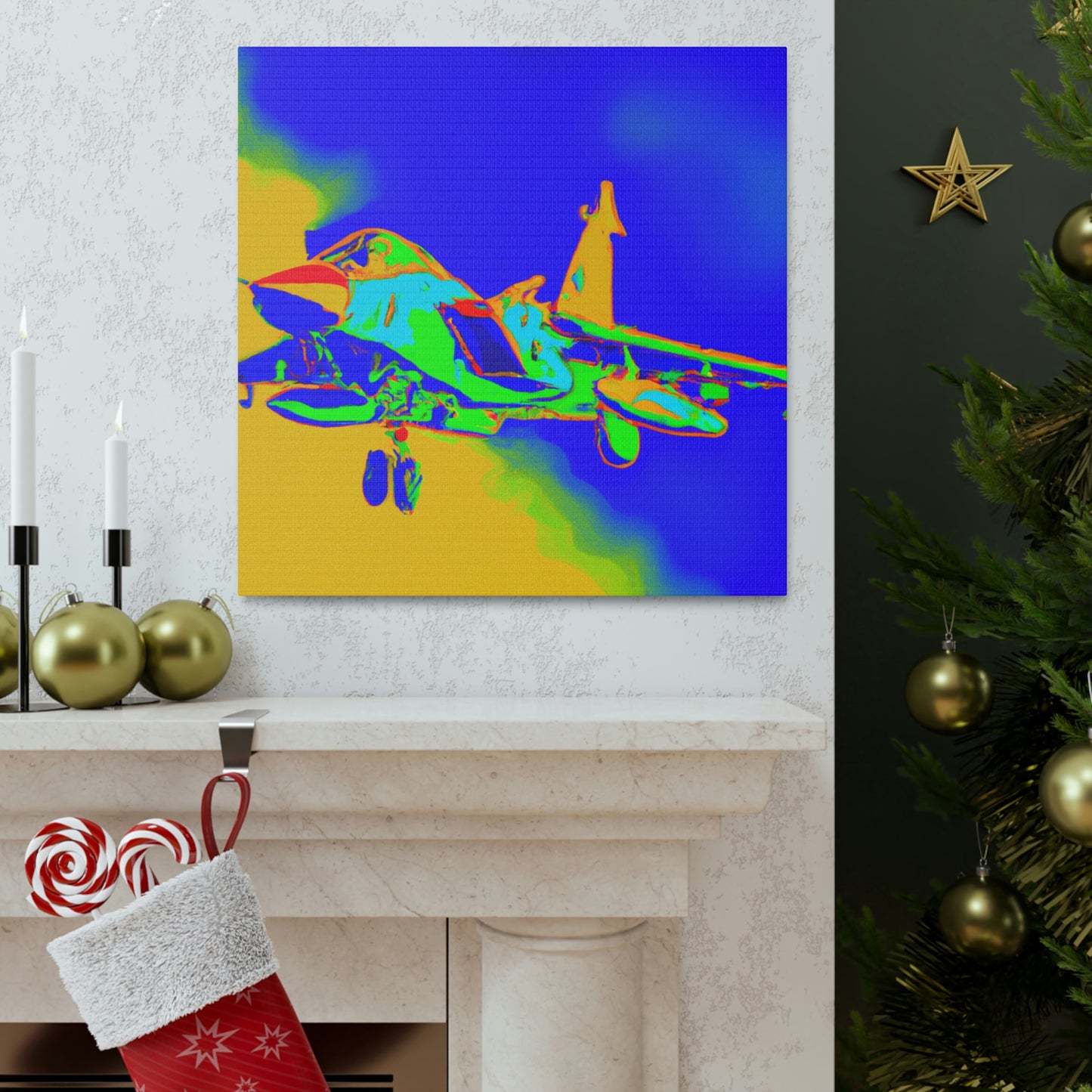 "Supersonic Fauve Fighter" - Canvas