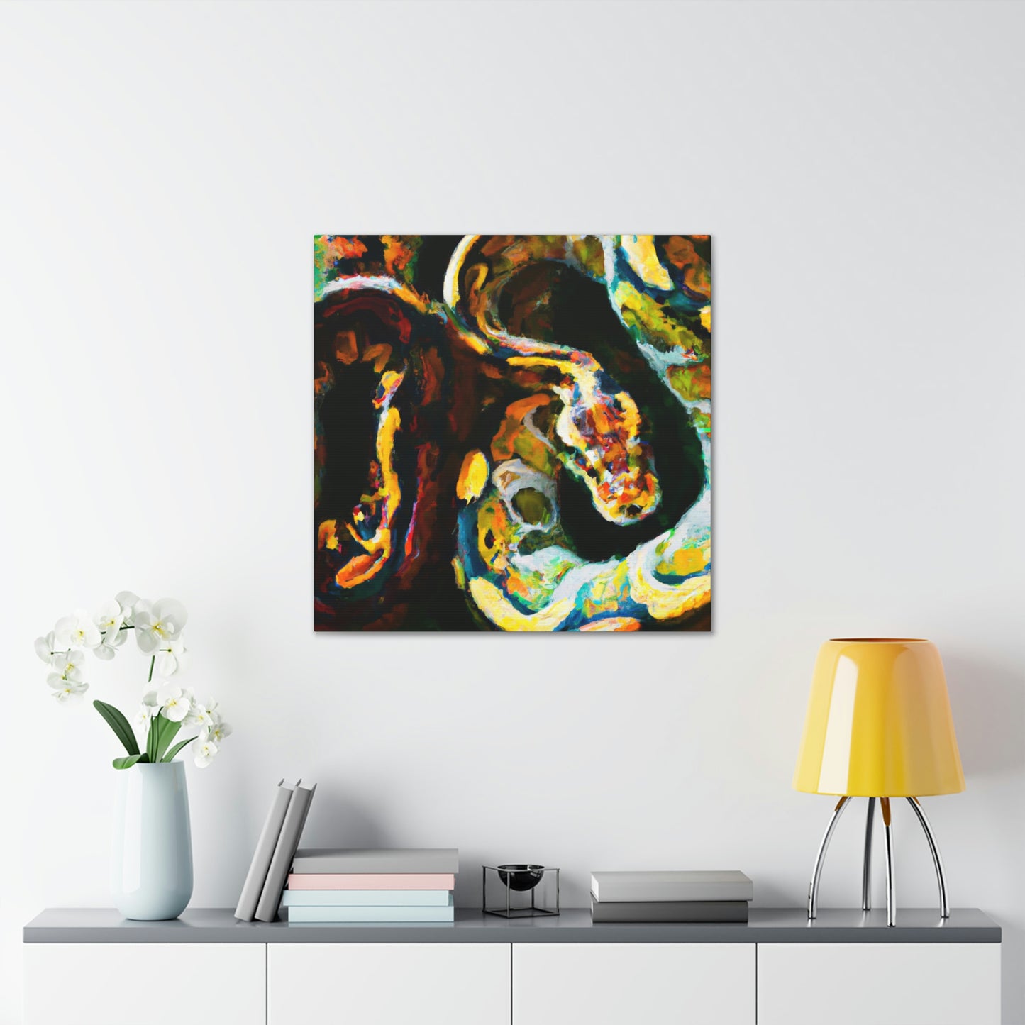 "Ball Python Reflection 1940" - Canvas