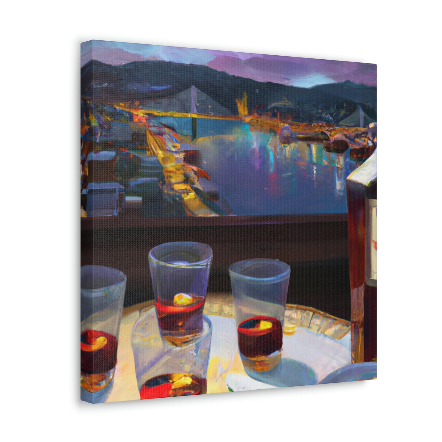 Booze in Glasses - Canvas