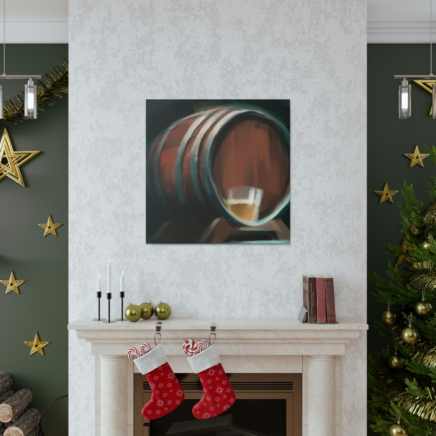 Whiskey in Oak Barrel - Canvas