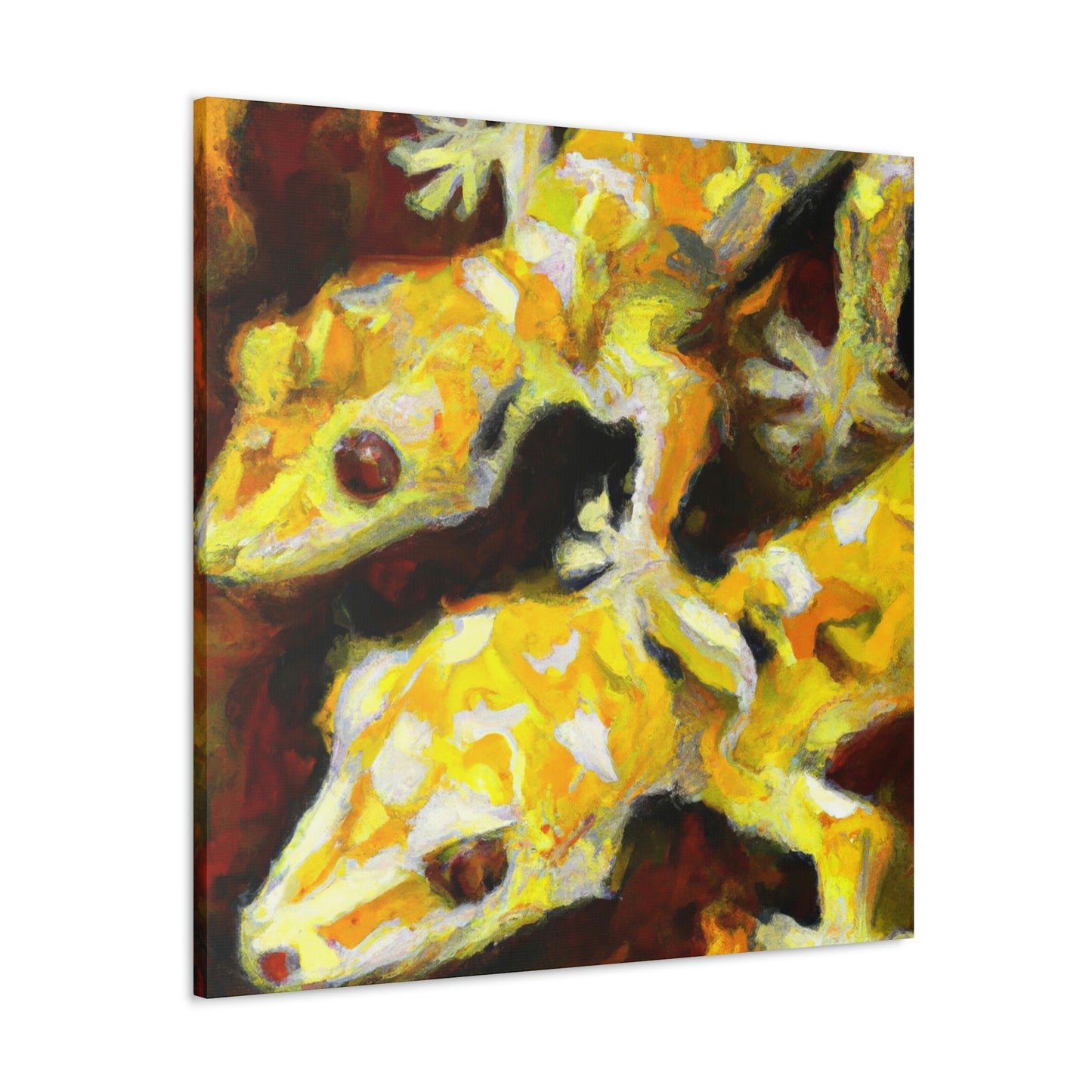 Crested Gecko Expressionism - Canvas