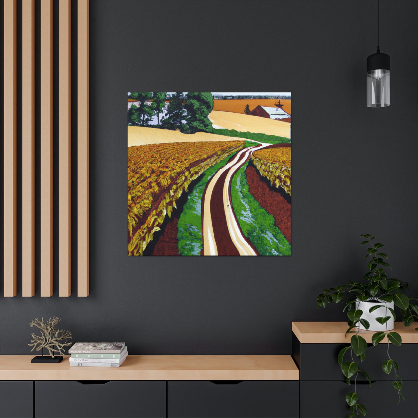 "Tranquil Country Road". - Canvas