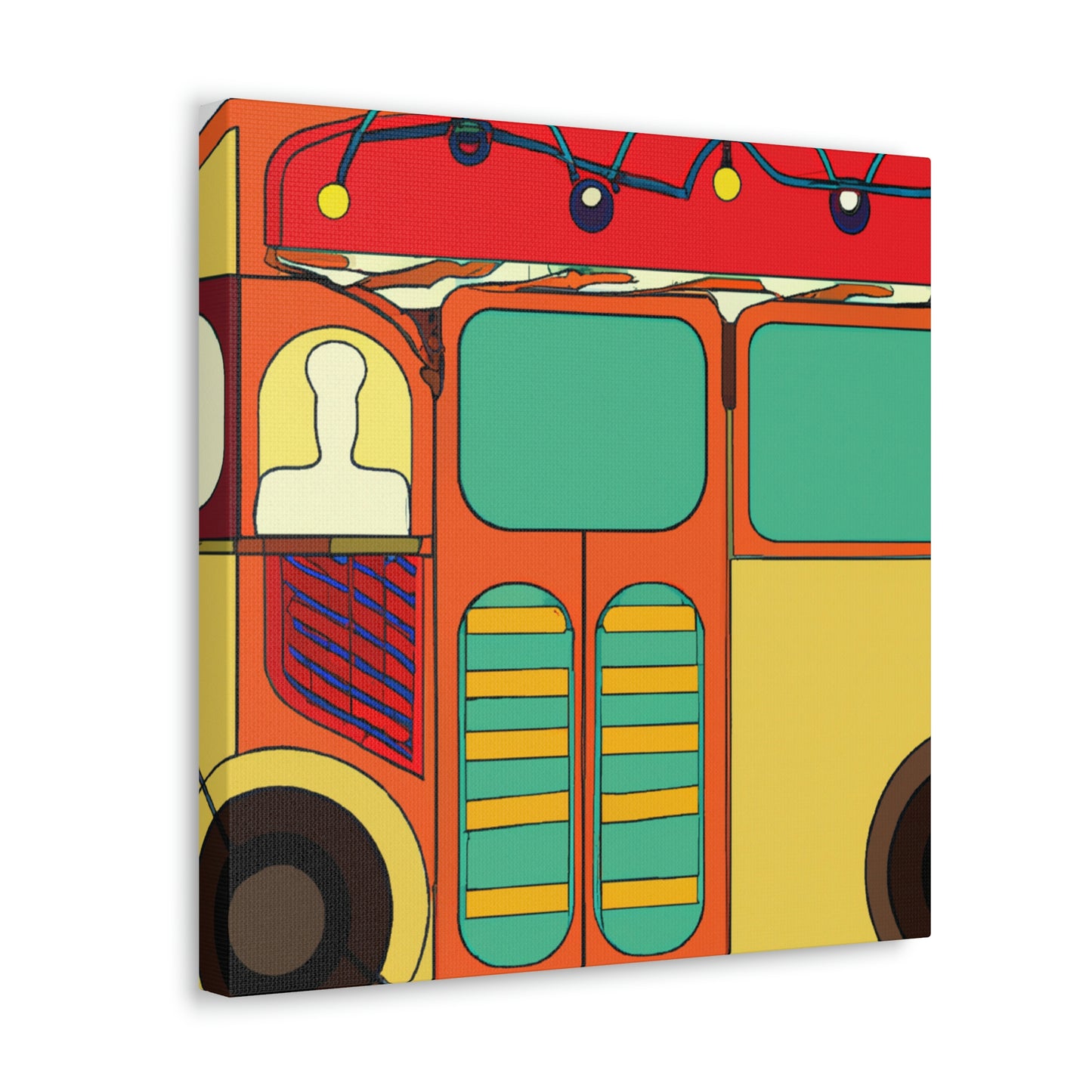 "Bus In Art Deco" - Canvas