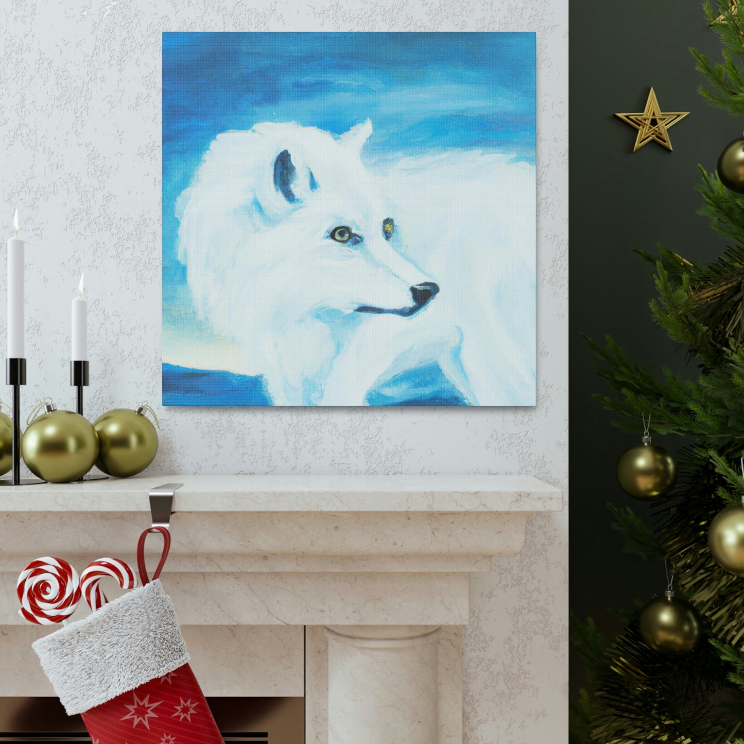 Arctic Wolf Creation - Canvas