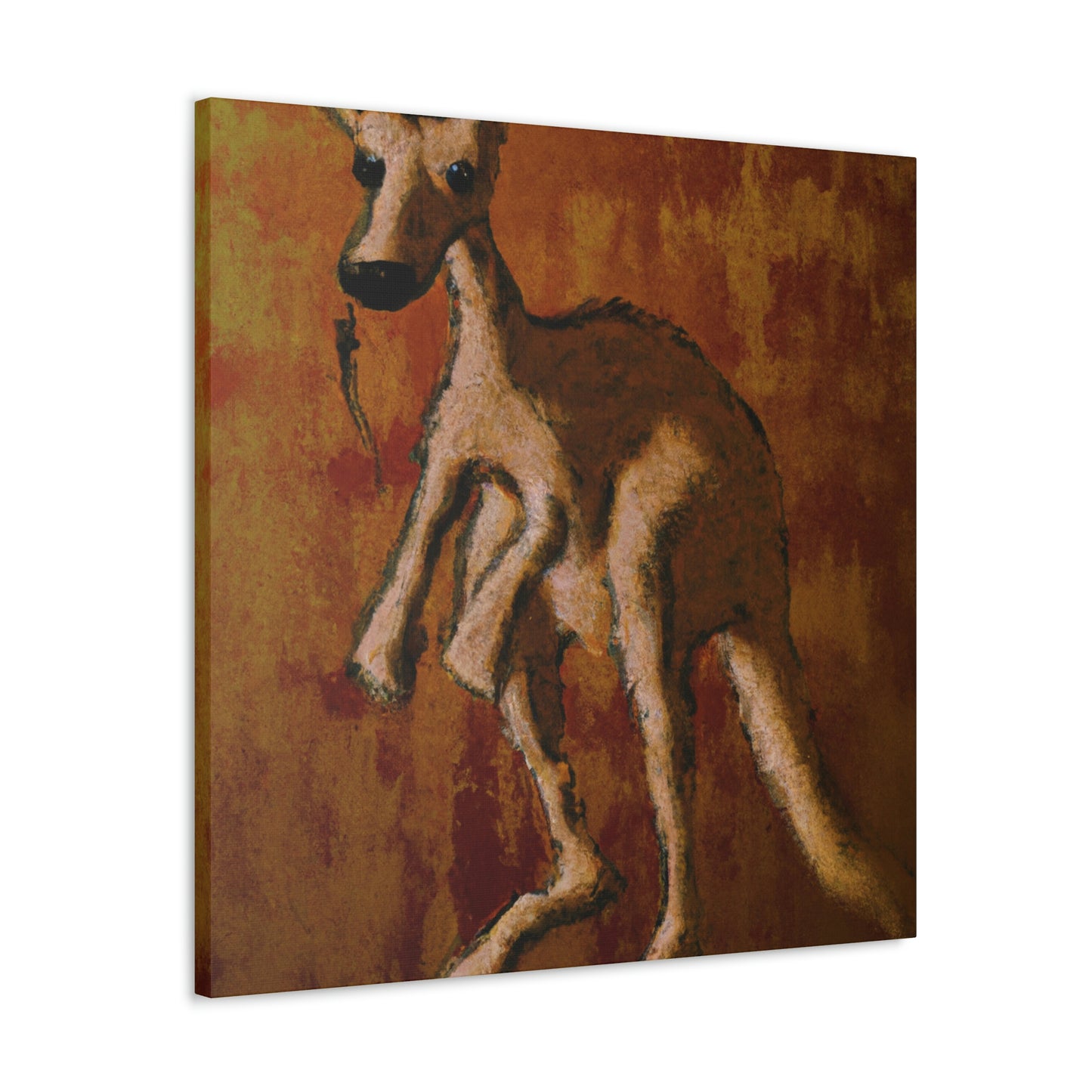 Kangaroo in Moonlight - Canvas