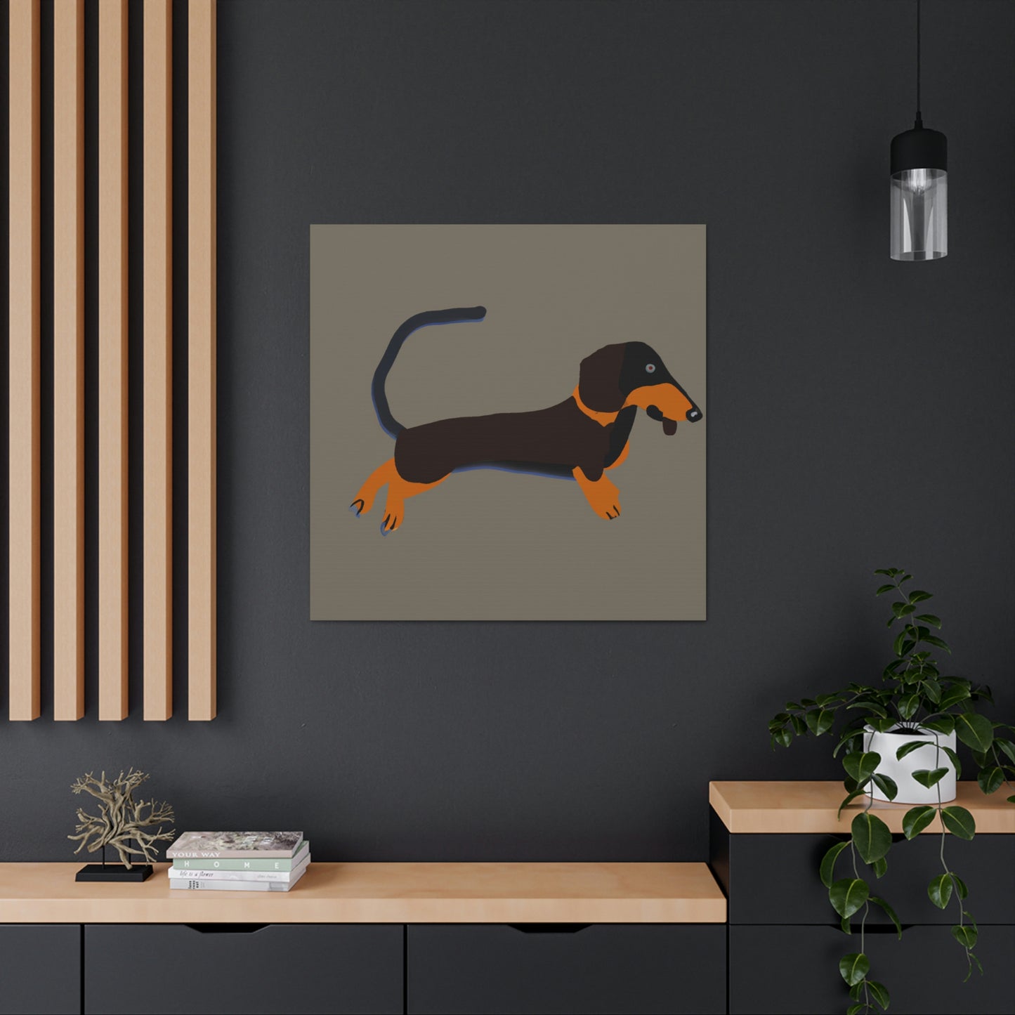 "Dachshund in Minimalism" - Canvas