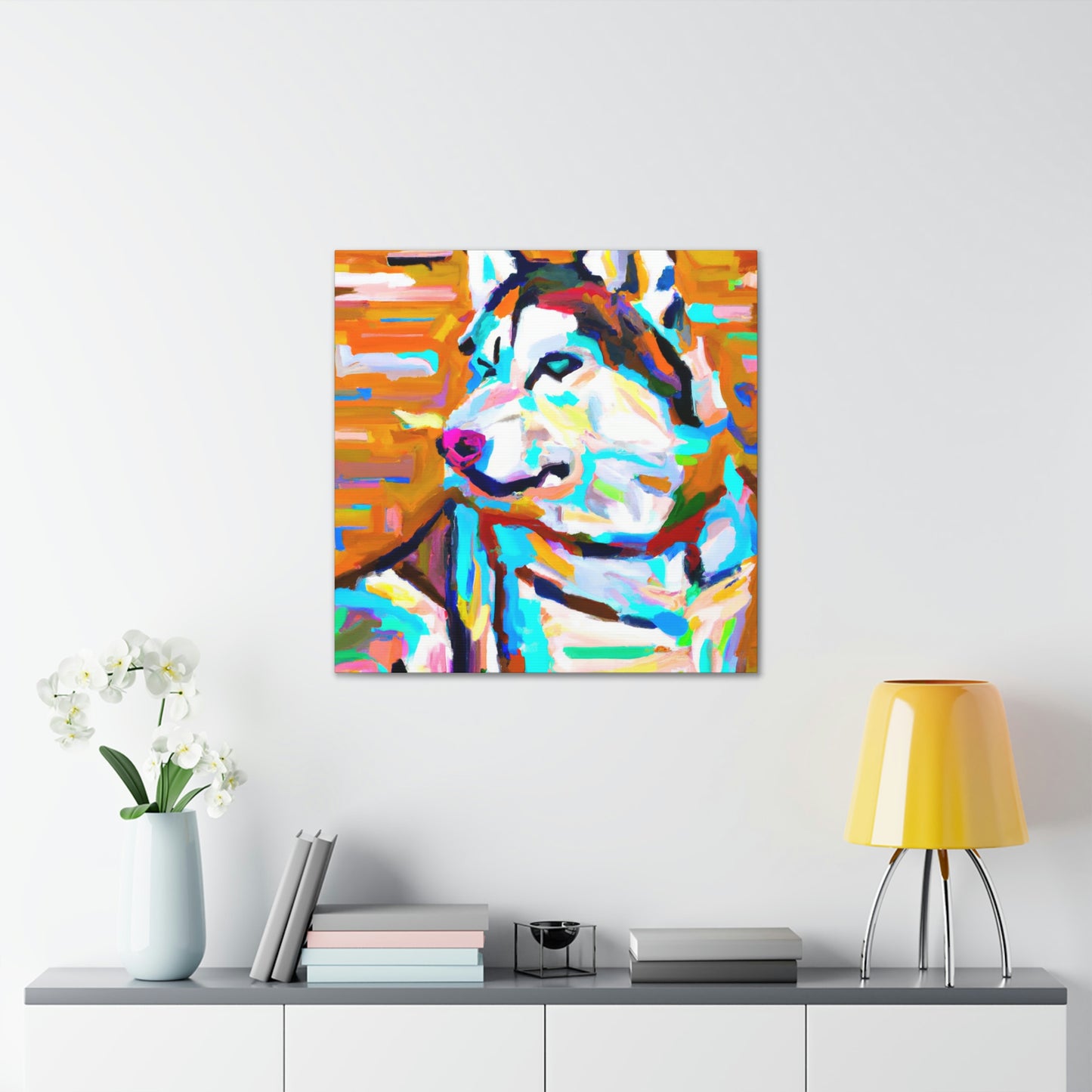 "Husky in Fauvist Colors" - Canvas