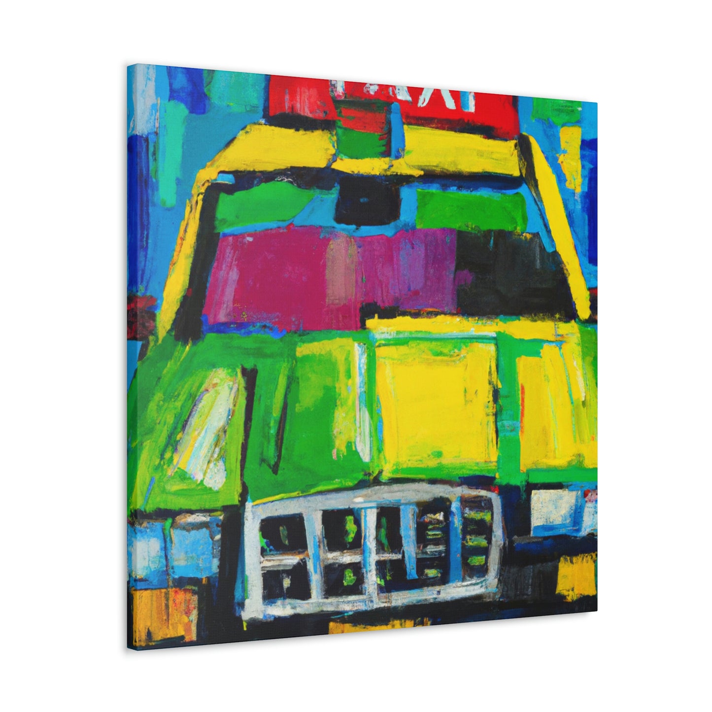 "Taxi NYC Twilight" - Canvas