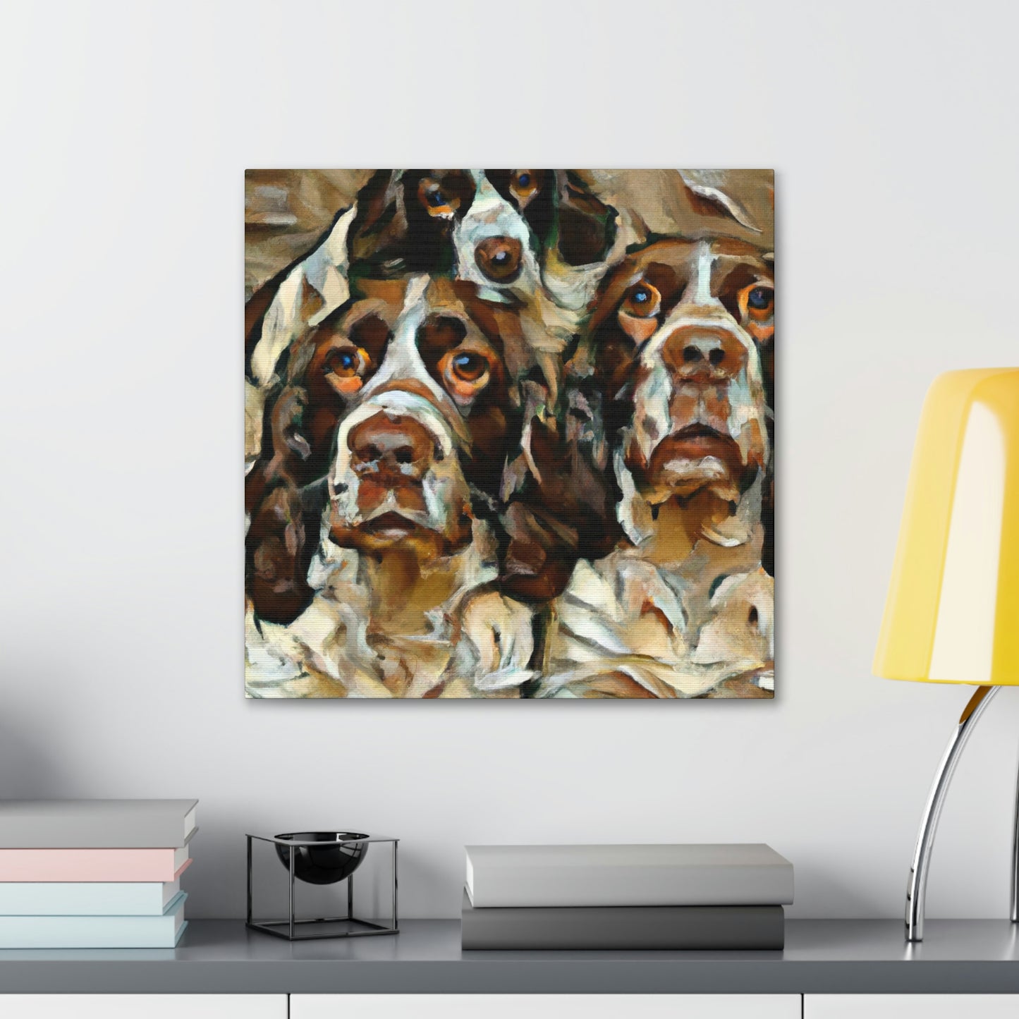 English Springer Watching - Canvas