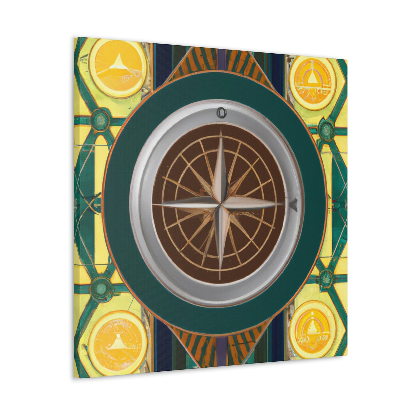 Vibrant Deco Compass - Canvas