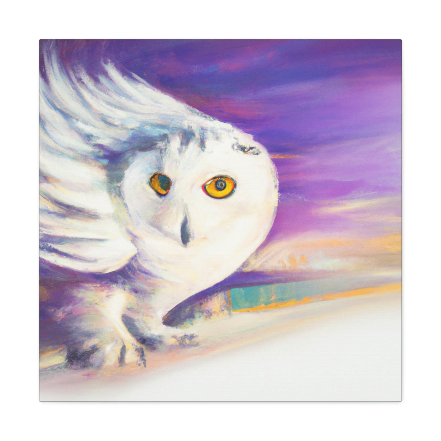 "Snowy Owl in Moonlight" - Canvas