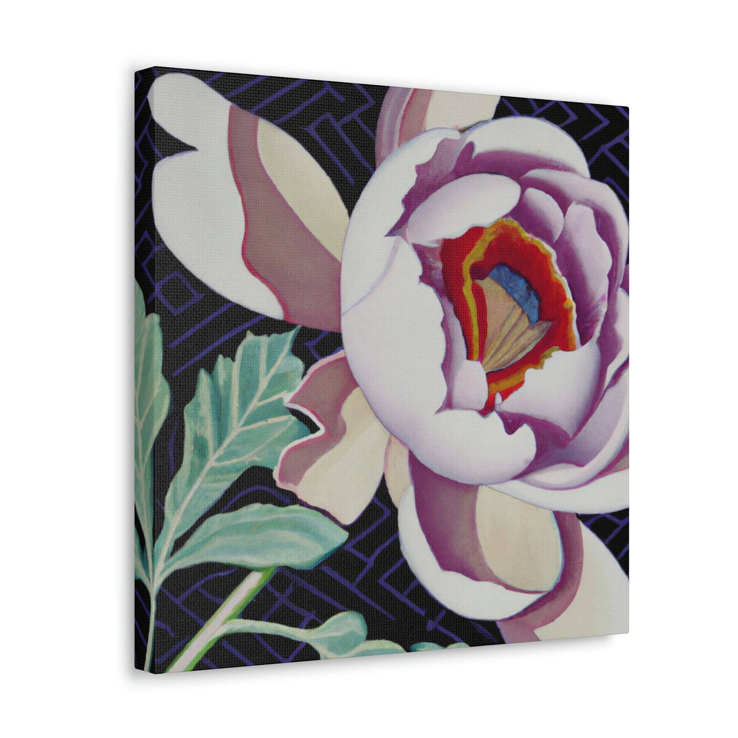 "Peony in Art Deco" - Canvas