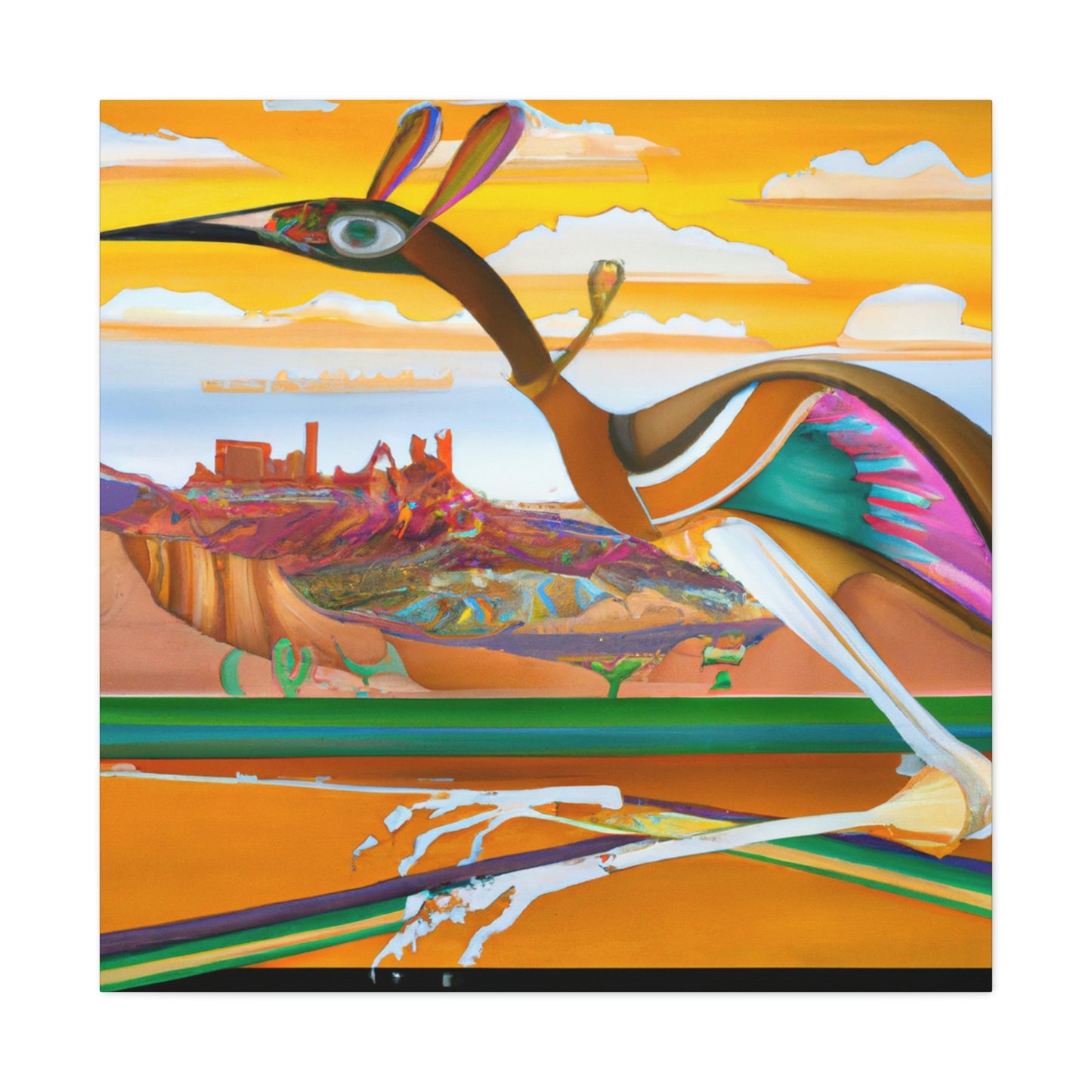 Roadrunner Art Deco - Canvas